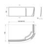 Ravak CJ21000000 Ванна ROSA II 150x105 P белая