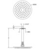 Gessi Inciso 58150#149 Верхний душ с кронштейном, finox