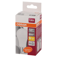 Лампа светодиодная OSRAM A (стандарт) 9Вт Е27 806Лм 2700К, груша