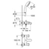 GROHE Costa L 2546010A Смеситель для ванны с душевым набором