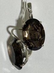 Озеро (серьги из серебра)