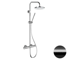 Remer Elegance EQ32X7MMM30CFP Душевая система термостатическая, цвет: черный хром брашированный фото