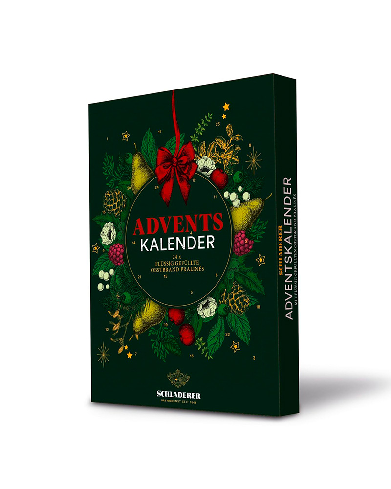 Конфеты шоколадные SCHLADERER PRALINES ассорти с бренди Advent Calendar 255 г