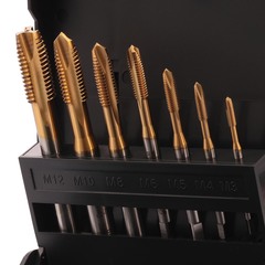 Набор метчиков машинных M3 -M12 HSSE-TiN DIN371/376 (B/4-5P) 7пр Volkel 47825