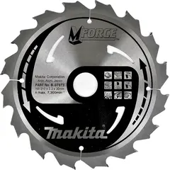 Пильный диск по дереву M-FORCE 185х30х2 мм/16 Makita B-31223