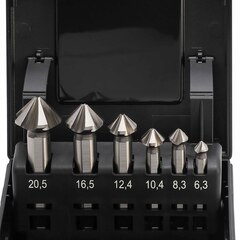 Набор зенковок 90° 6,3-20,5мм DIN335C 5z HSS-G 6шт MASTER-TOOL 102890MT