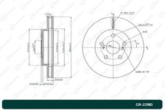 Диск тормозной G-brake  GR-22180