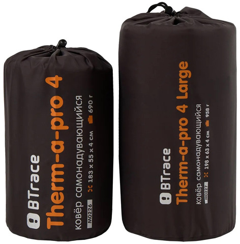 Картинка коврик самонадувающийся Btrace Therm-a-Pro 4 оранжевый - 6