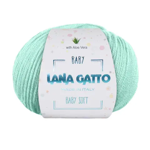 Пряжа Lana Gatto Baby soft 8387 мята