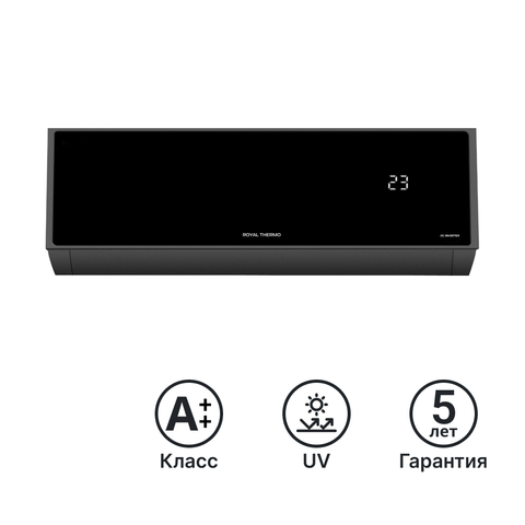 Купить Сплит-система инверторная Royal Thermo Барокко Блэк (Barocco Black)-09 недорого со склада в Хабаровске, Якутске, Владивостоке, Южно-Сахалинске, Благовещенске