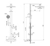 Ideal Standard Alu+ BD583XG Душевая система в комплекте с термостатическим смесителем для душа
