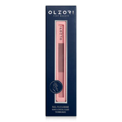 OLZORI VIRGO NAIL 02, 2-Е пилочка-баф для ногтей, 2 абразивные поверхности, в силиконовом чехле