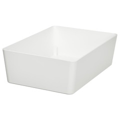 Контейнер IKEA KUGGIS (КУГГИС), Пластик, Белый, 18x26x8 см