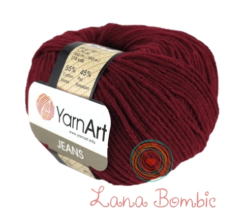 Пряжа YarnArt Jeans 66 рубин