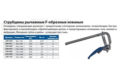 Струбцина F-образная рычажная КОБАЛЬТ 120 х 450 мм, кованая (249-082)