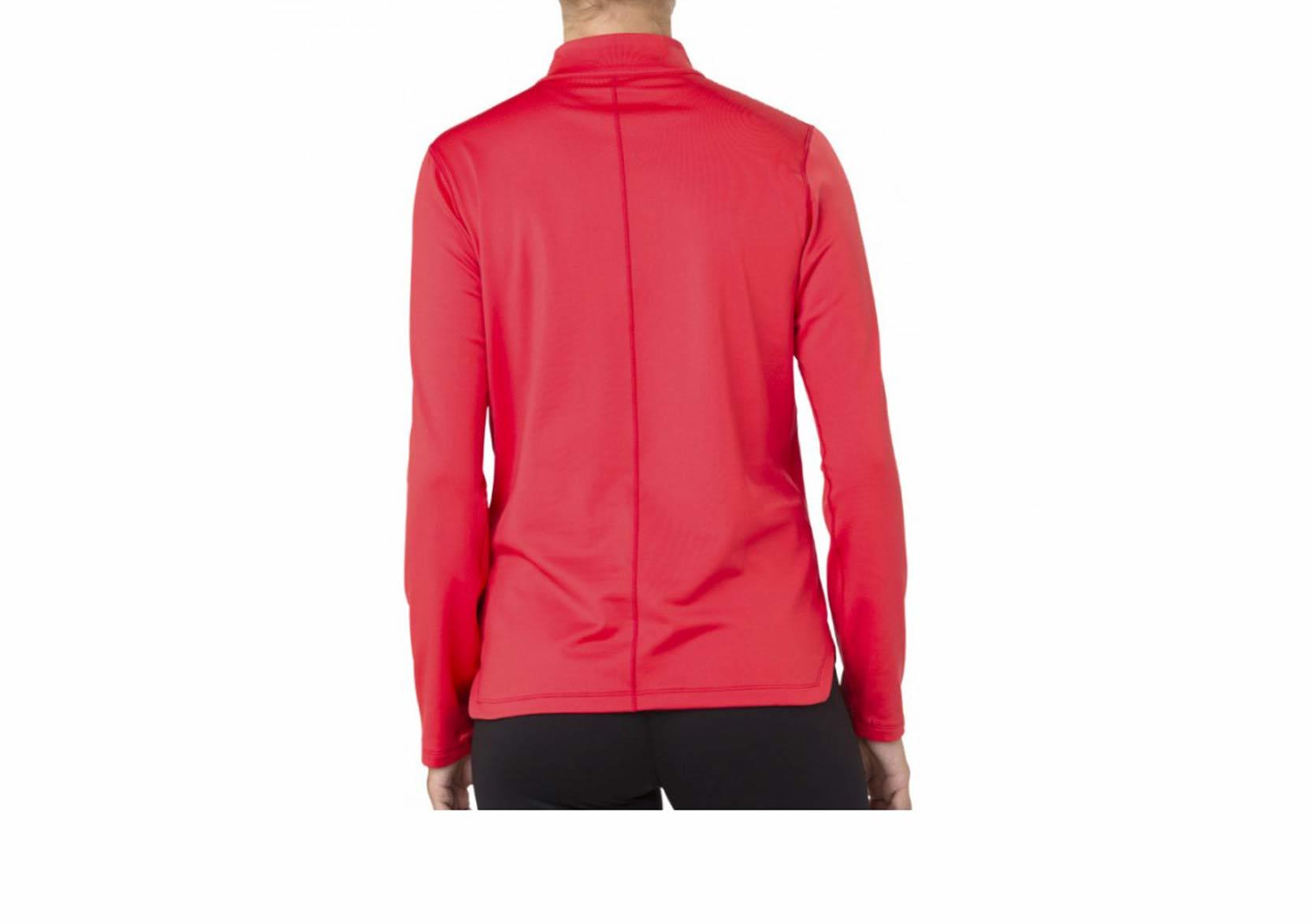 Asics Silver Ls 1/2 Zip Winter беговая рубашка женская розовая - 4