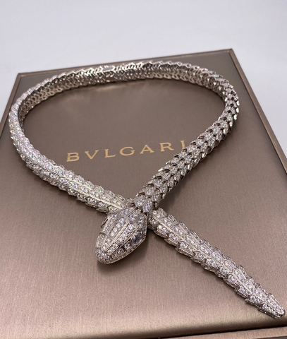 84057 - Колье крупная ЗМЕЯ -SERPENTI из стали в родаже , качество lux