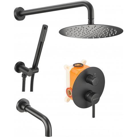 Milacio Ultra 150 MCU.150.MB Система для душа, чёрный матовый