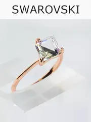 Кольцо Миражи тонкое с сиреневым кристаллом Swarovski