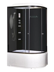 Душевая кабина Niagara Ultra NG-214-01LN (120х80х220) высокий поддон(48см),черный,стекло тонированное