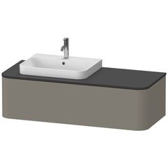 Duravit Happy D.2 Plus HP4942L9292 Тумба подвесная 354x1300x550мм 1 ящик, SX, цвет: stone grey satin matt фото