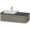 Duravit Happy D.2 Plus HP4942L9292 Тумба подвесная 354x1300x550мм 1 ящик, SX, цвет: stone grey satin matt
