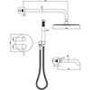Milacio Ultra 150 MCU.150.MB Система для душа, чёрный матовый