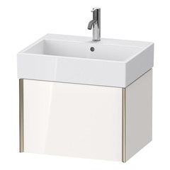Duravit XViu XV42340B122 Тумба подвесная 397x584x454мм, для раковины #235060, 1 ящик, цвет: белый глянцевый/champagne matt фото