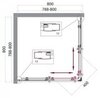 BelBagno Uno UNO-195-A-2-80-C-CR Душевой уголок радиальный, ассиметричный, 80x80, цвет: хром
