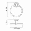 WasserKRAFT Ammer K-7060 Полотенцедержатель, цвет: хром