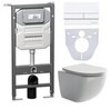 Ceramica Nova CN3009_1002W_1000 Комплект: Подвесной унитаз + Шумоизоляционная панель для инсталляции + Система инсталляции для унитазов с кнопкой смыва