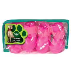 Triol сапожки для собак розовые, 40*30*40мм (уп.4шт.)