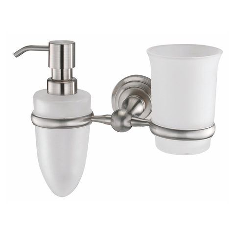 WasserKRAFT Ammer K-7089 Держатель стакана и дозатора, цвет: хром