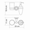 WasserKRAFT Ammer K-7089 Держатель стакана и дозатора, цвет: хром