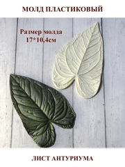 Молд пластиковый С-9 лист антуриума 17х10,4см