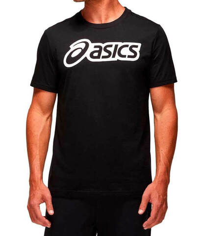 Asics Logo Graphic Tee футболка для бега мужская черная (Распродажа)