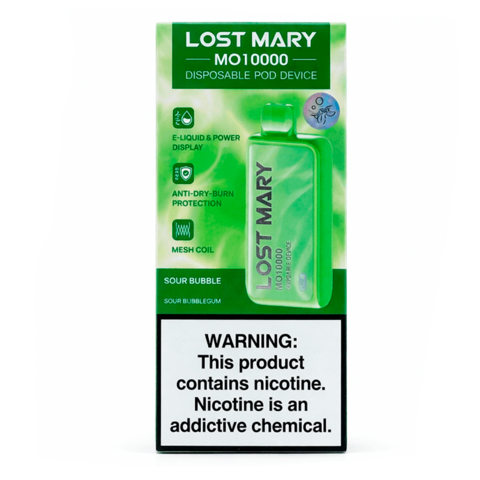Lost Mary MO10000 ENG Sour bubblegum - Кислая жвачка