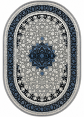 Ковер Zara Collection (200*280 см) - Ivore/Blue, орнамент/овал