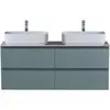 BelBagno KRAFT-1200-4C-SO-AO База под раковину подвесная с фрезерованными ручками по всей длине фасада с чет-мя выкатн. ящ., Голубой Мат.,1200x455x500
