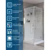 BelBagno UNO-CAB-A-1-90-C-Cr-Bi-TOP-R Душевая кабина с задними стенками, смесителем, верхним и ручным душем, акриловым поддоном и крышей, правосторонняя