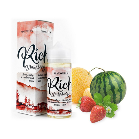Жидкость MAXWELLS 0.3% 120 ml Rich Waterberry V2 - Морозная дыня Арбуз Клубника