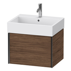 Duravit XViu XV42340B221 Тумба подвесная 397x584x454мм, для раковины #235060, 1 ящик, цвет: walnut dark/черный матовый фото