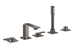 GROHE Allure 25221A01 Смеситель для ванны двухвентильный, на 5 отверстий, на край ванны, темный графит глянец фото