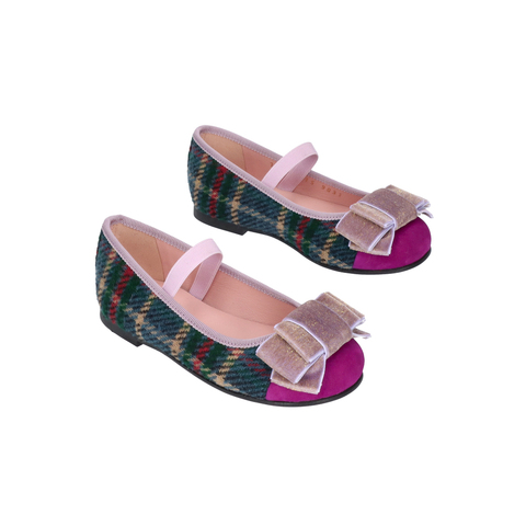 Туфли Pretty Ballerinas Bow Green Check