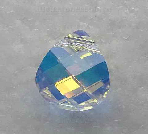 6012 Подвеска Сваровски Flat Briolette Crystal AB (15,4x14 мм) ()