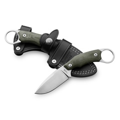 Фото Нож с фиксированным клинком LionSteel H2, сталь M390, рукоять микарта, зеленый