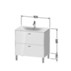 Duravit Brioso BR451202222 Тумба напольная под раковину # 234483, 2 ящика, 685x820x479мм, цвет White High Gloss