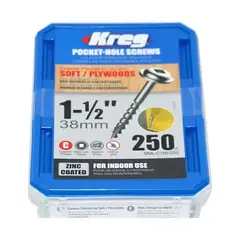 Шурупы с крупным шагом 1-1/2", 250 шт Kreg SML-C150-250-INT