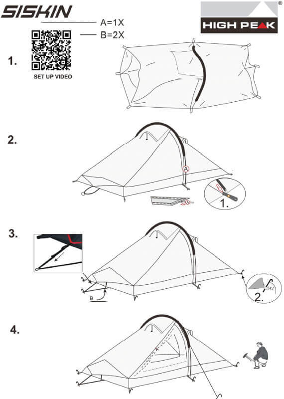High Peak Siskin туристическая палатка двухместная - 8