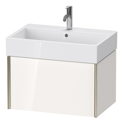 Duravit XViu XV42350B122 Тумба подвесная 397x684x454мм, для раковины #235070, 1 ящик, цвет: белый глянцевый/champagne matt фото